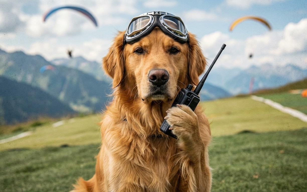 Capitaine Rex avec sa radio et ses lunettes